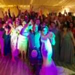 bride and groom and guests fife wedding band the dirty martinis 30th April 2018 Dunglass estate