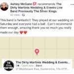 Best Wedding Band Fife & Scotland The Dirty Martinis bride feedback