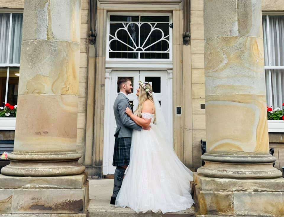 bride and groom the dirty martinis balbirnie house 6th aug 2021 bride and groom