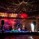 stage set up fife wedding band the dirty martinis kinkell byre