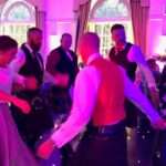 guests dancing with fife wedding band the dirty martinis balbirnie house hotel