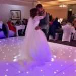 wedding bride and groom first dance guests with fife wedding band the dirty martinis. Dean Park Hotel Kirkcaldy