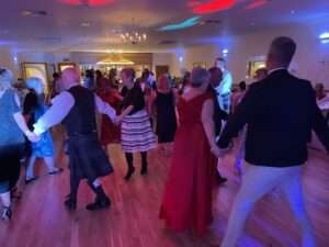 guests dancing Garvock Hotel 19th March 2022 Fife best wedding band The Dirty Martinis